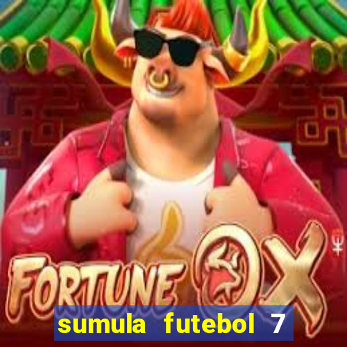 sumula futebol 7 society excel